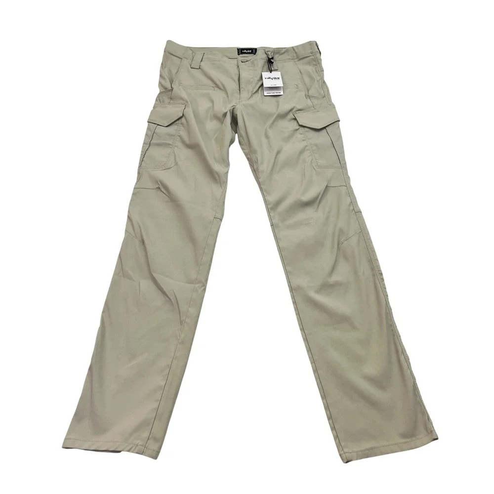 TRYBE Tactical Cargo‎ Pants Mens 36x34 Tan Stretch EDC Pockets Outdoor Utility